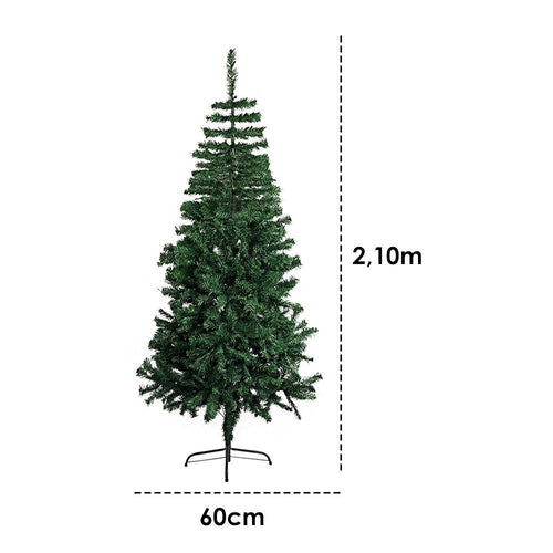 Árvore De Natal Pinheiro Luxo 2,10 Altura 1.150 Galhos