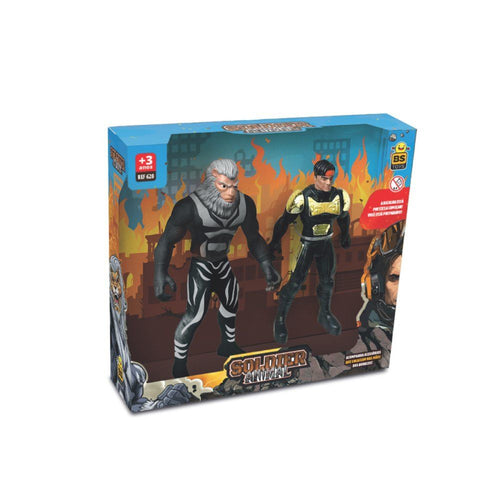 Kit Brinquedo Infantil Super Herói Animal War - Sortido