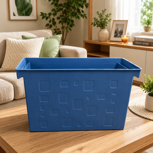 Caixa Multiuso Organizadora Retangular 21 Litros - Azul