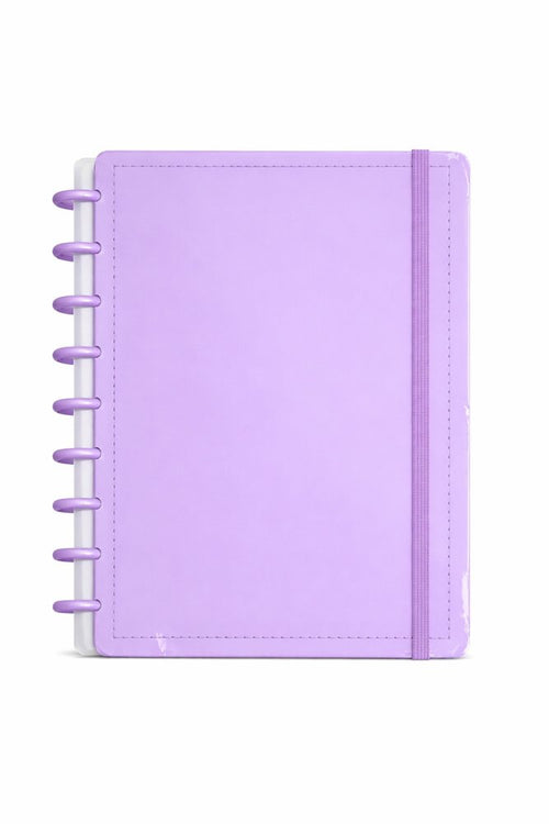Caderno Disko Lilás M Médio Capa Dura Disco Reposicionável Escolar